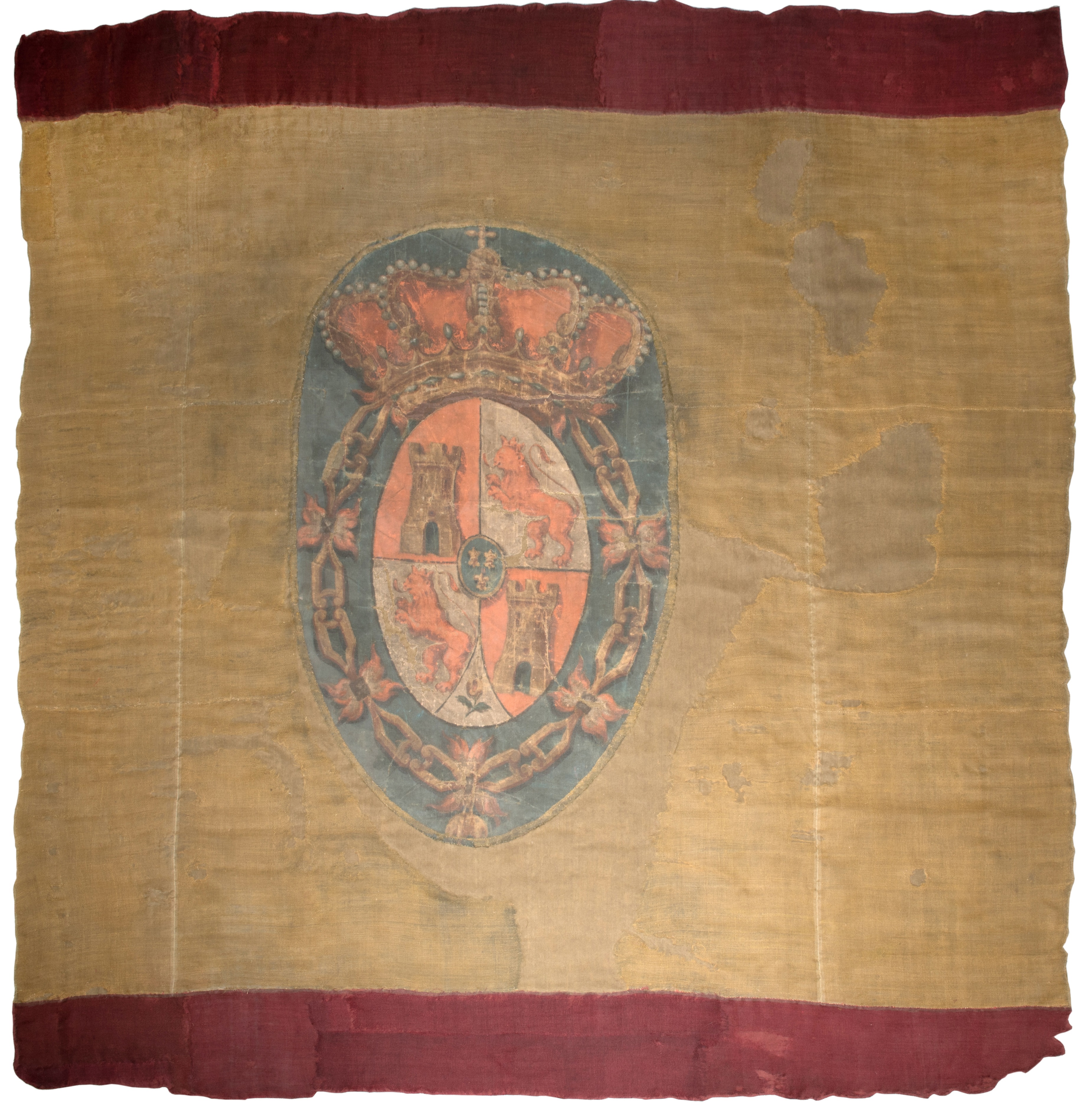 Painted red and yellow flag, 19th century